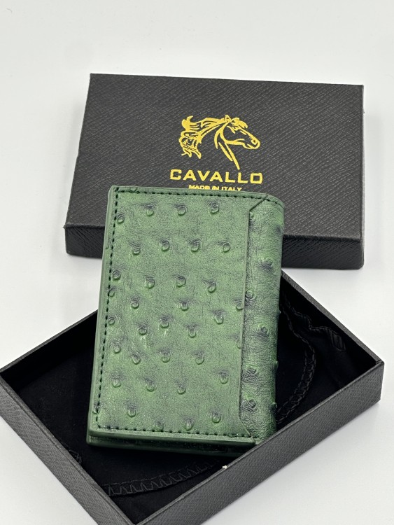 Buffalo bag, green leather