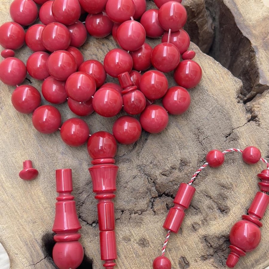 Old red bowling pin
