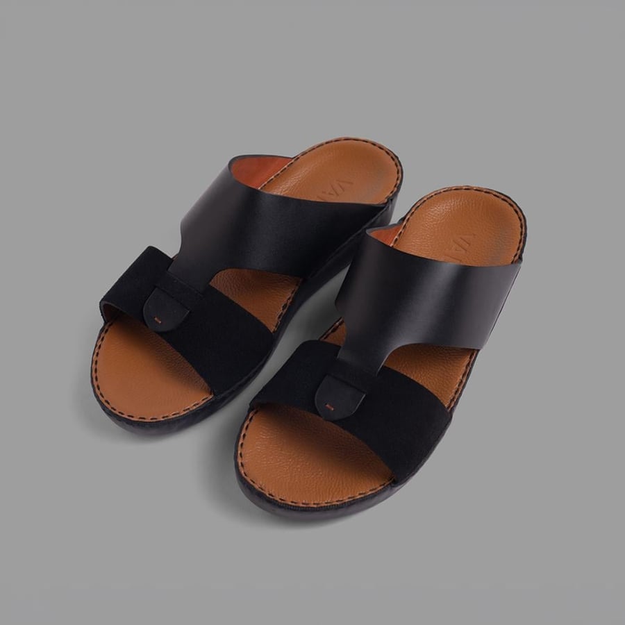 حذاء فالور رجالي اسود V-002