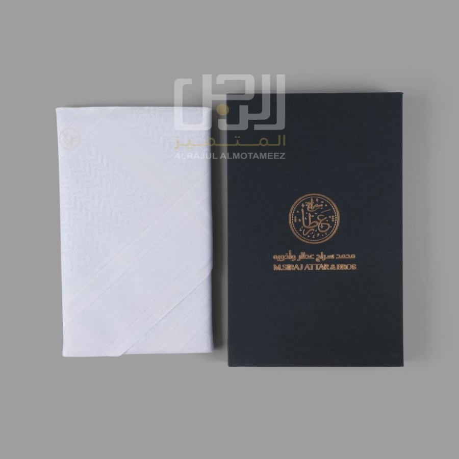 شماغ العطار أبيض كلاسيك ابيض انجليزي