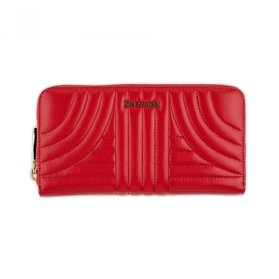Bozcaada red wallet for women