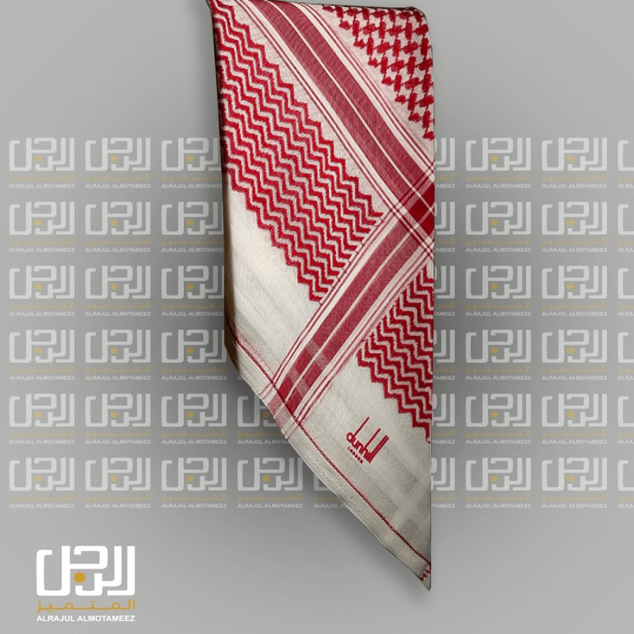 شماغ دانهيل أحمر وبيج سويسري