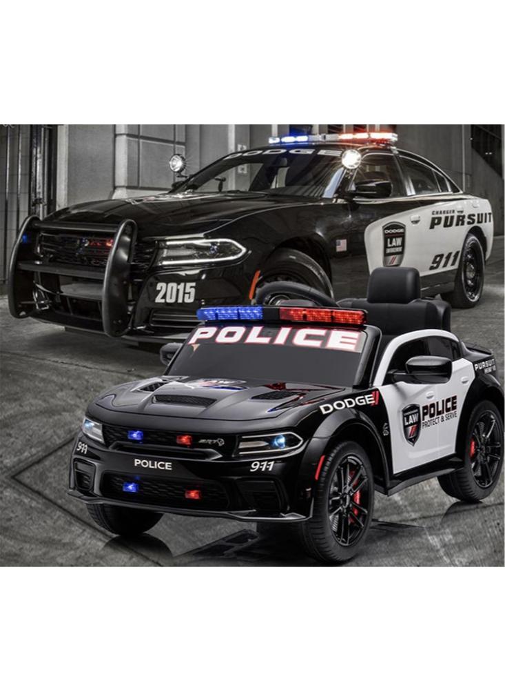 Electric police ride-on car for children