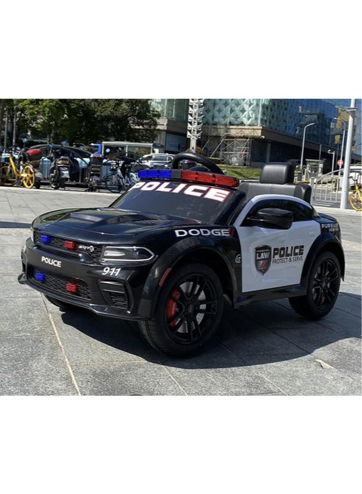 Electric police ride-on car for children