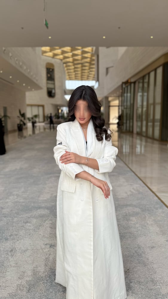 بليزر قماش لينن سكري