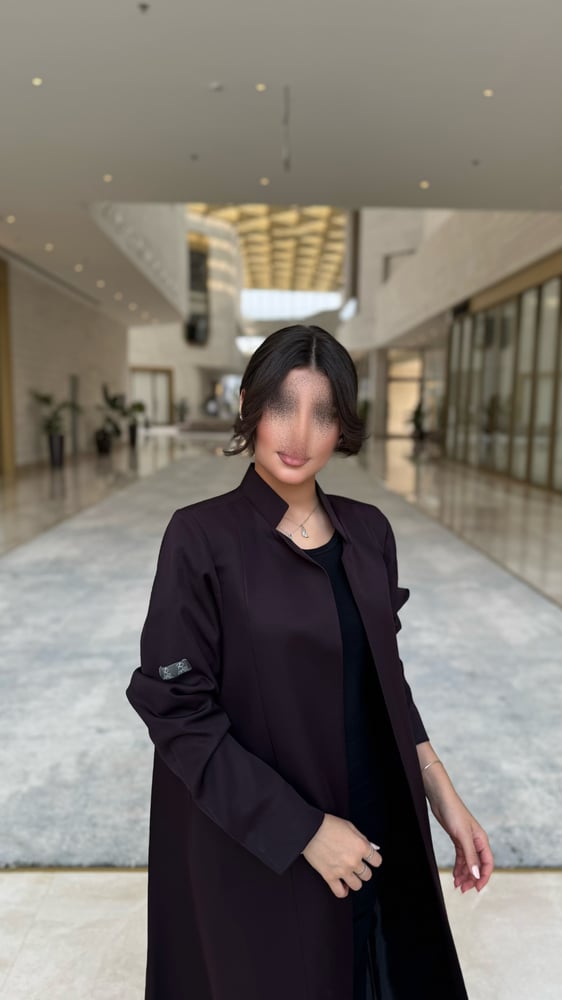 بليزر قماش كريب بدون لمعه طايح ليلكي
