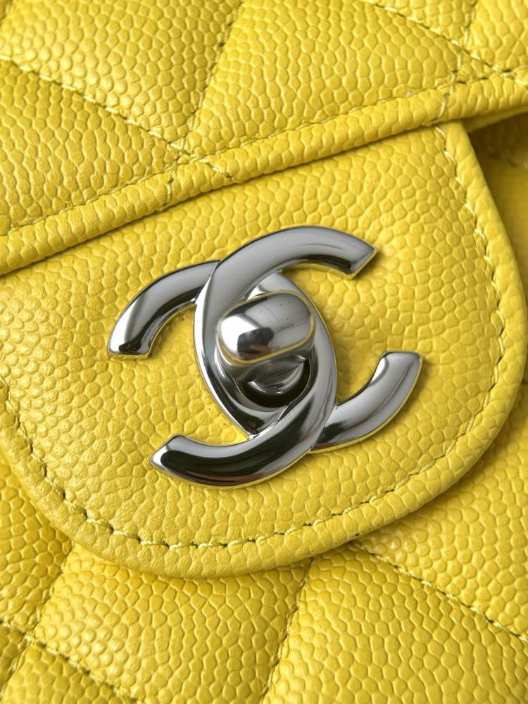 Chanel cf caviar leather small