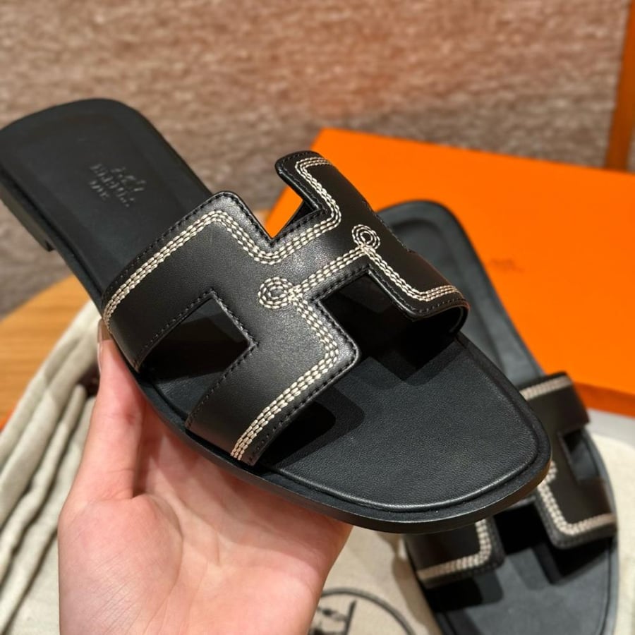 Hermès Gold Oran swift Sandals