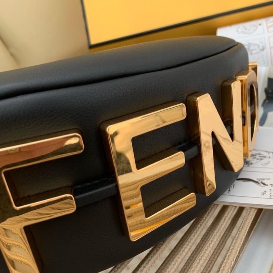 Fendigraphy Small Black leather