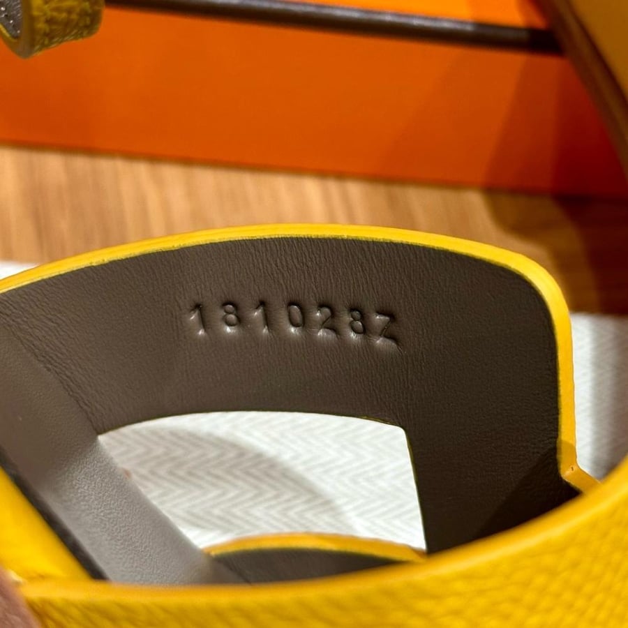 Hermès Santorini Yellow Swift Sandals