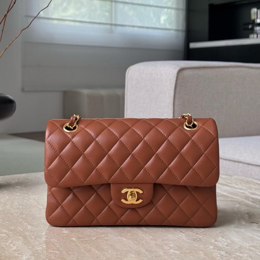 Chanel cf lambskin leather ghw small
