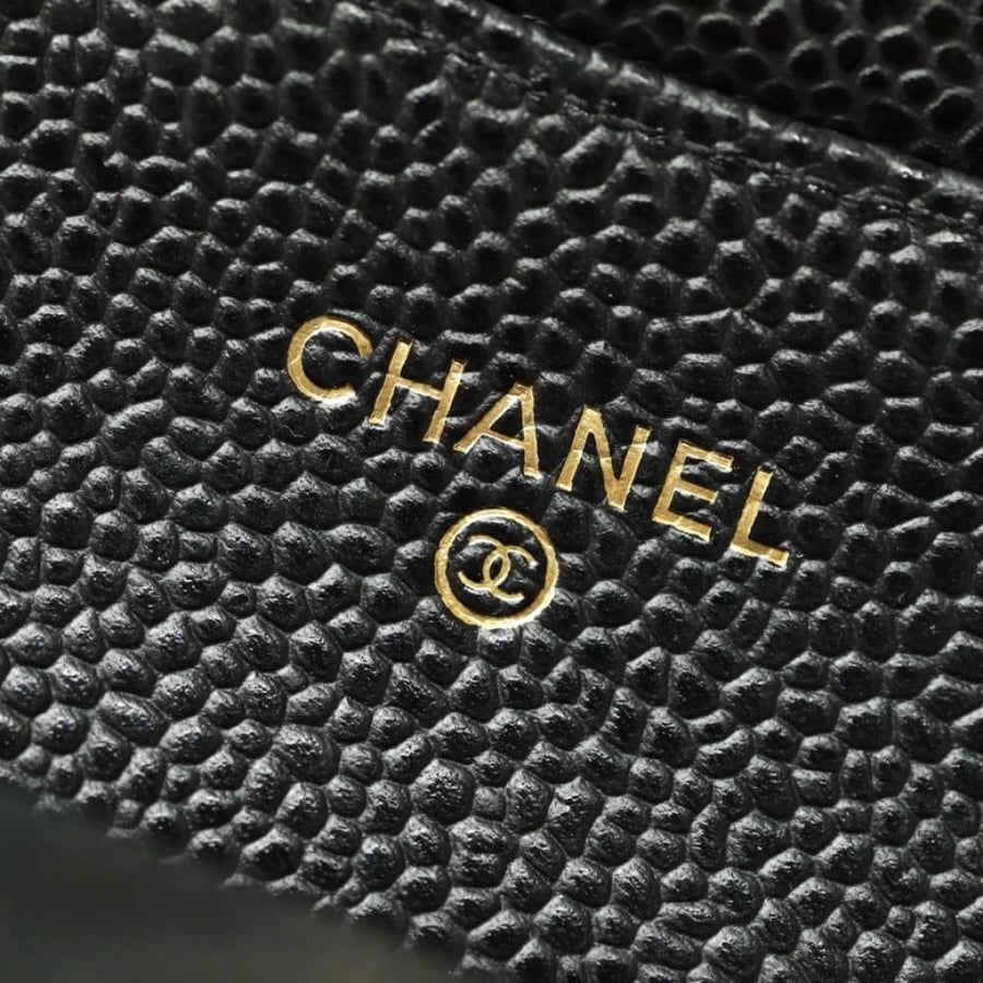 Chanel classic small flap waleet caviar leather phw