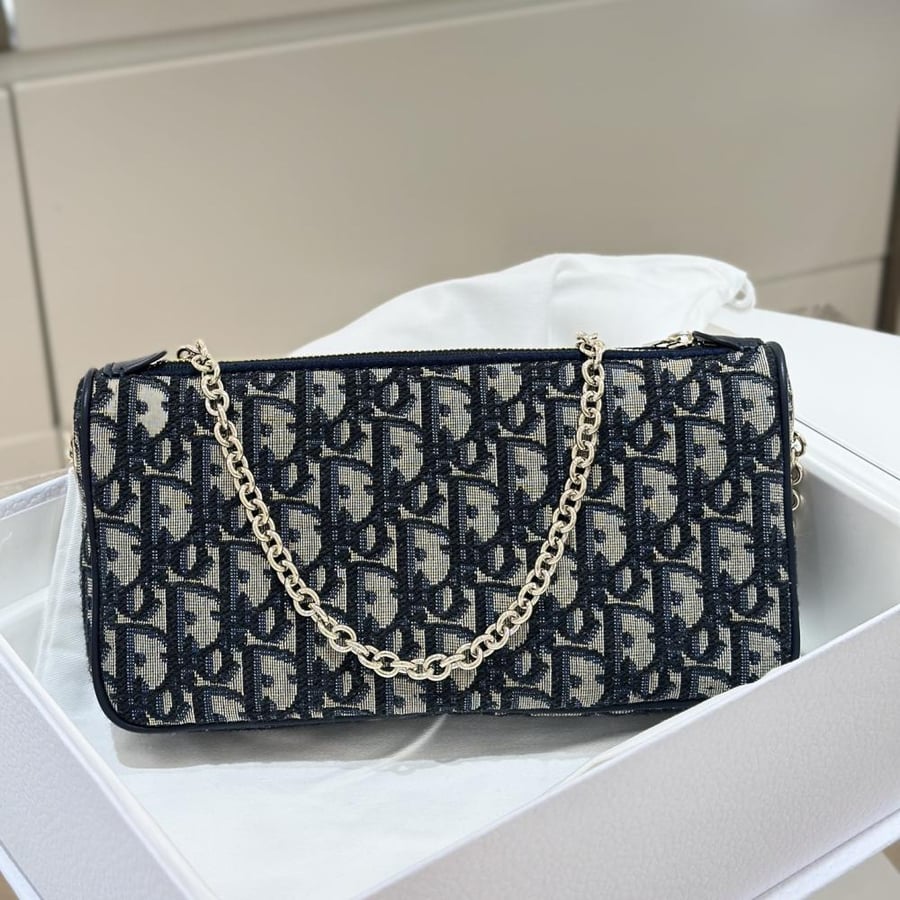 Promenade pouch with chain