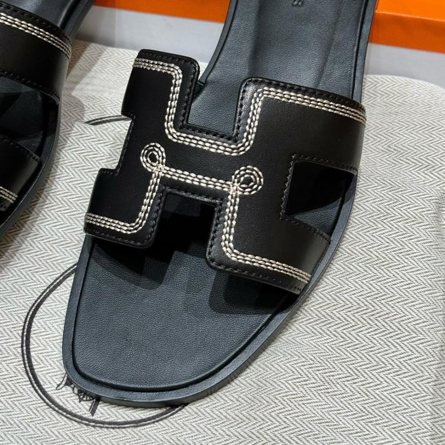 Hermès Gold Oran swift Sandals