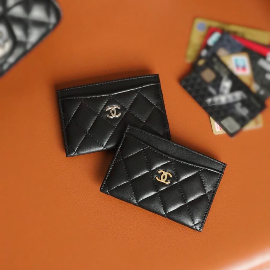 Chanel wallet lambskin leather