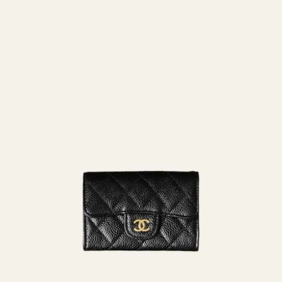 Chanel classic small flap waleet caviar leather phw
