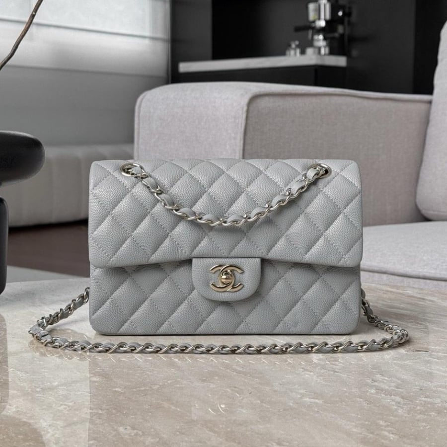 cf caviar leather small shampagne ghw