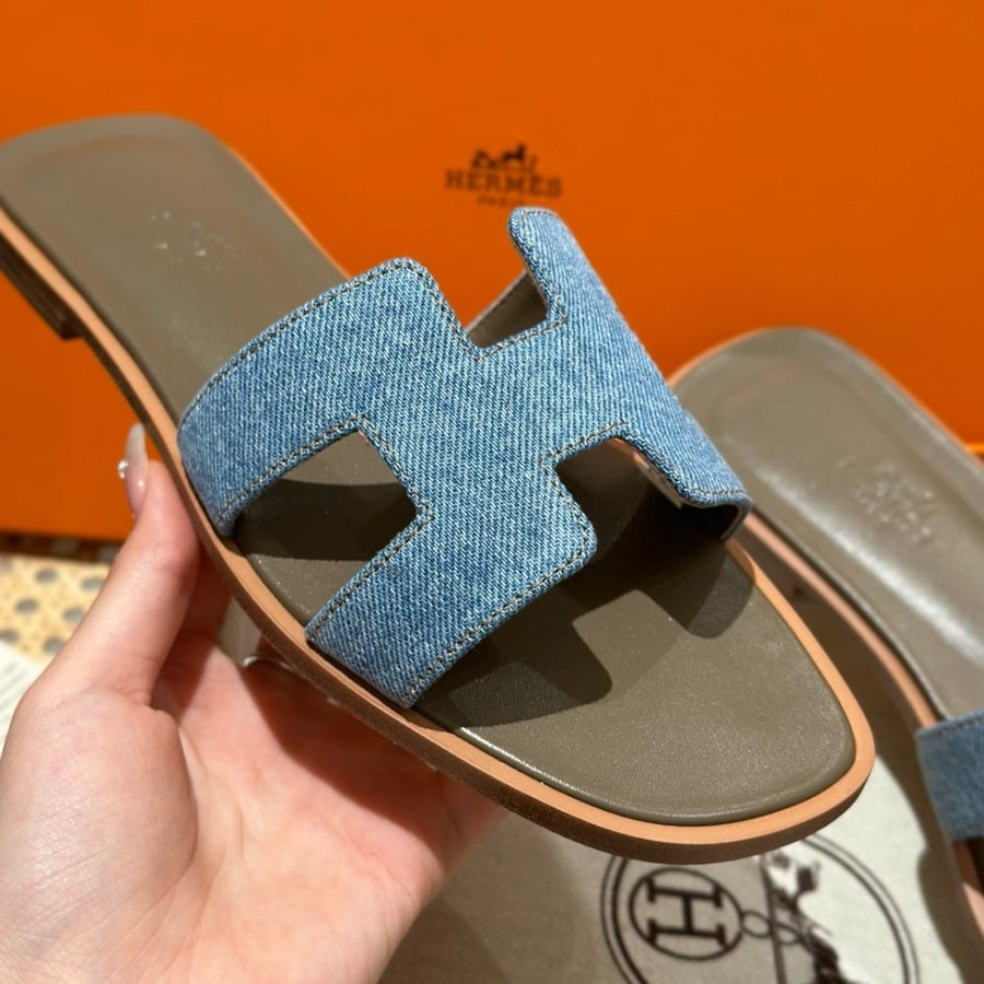 Hermès Oran Denim Sandals