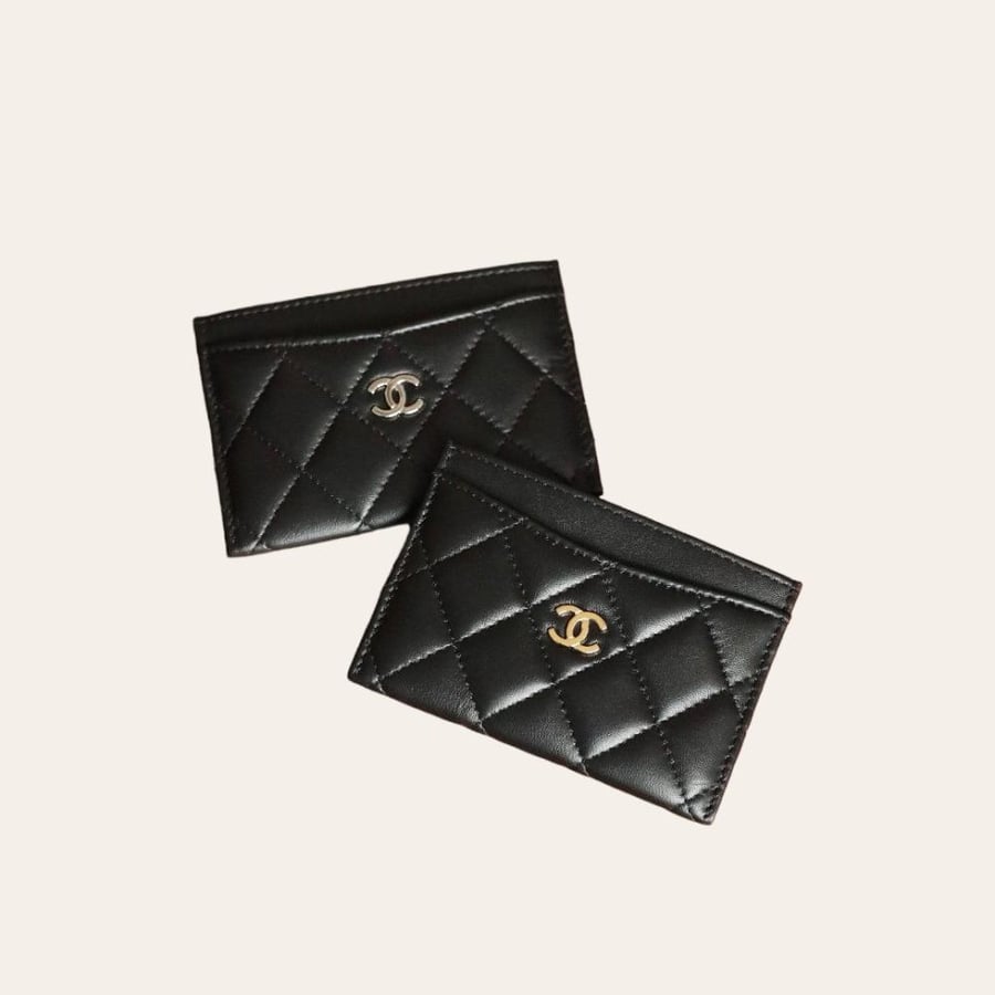 Chanel wallet lambskin leather
