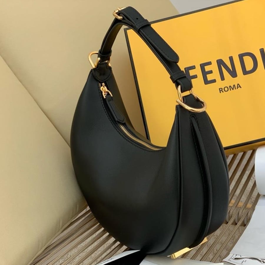 Fendigraphy Small Black leather