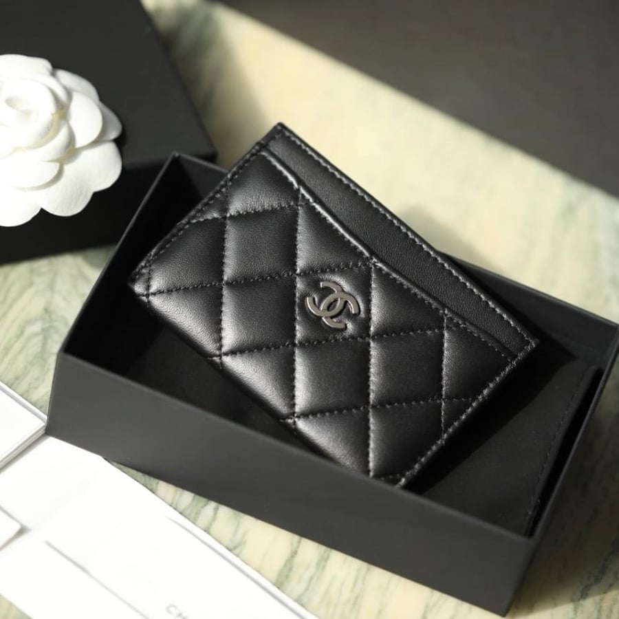 Chanel wallet lambskin leather