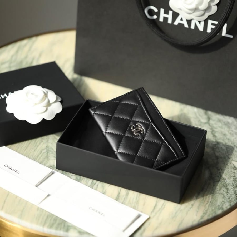 Chanel wallet lambskin leather
