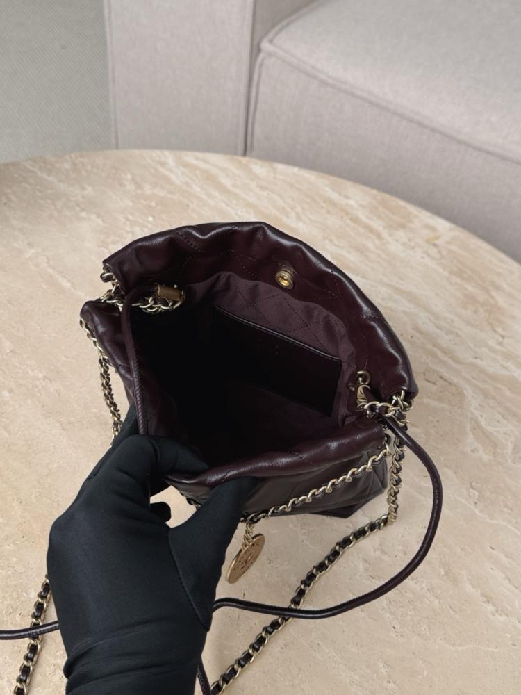 Chanel 22bag mini shiny calfskin