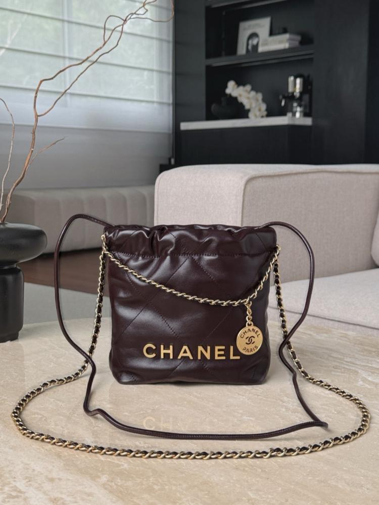 Chanel 22bag mini shiny calfskin