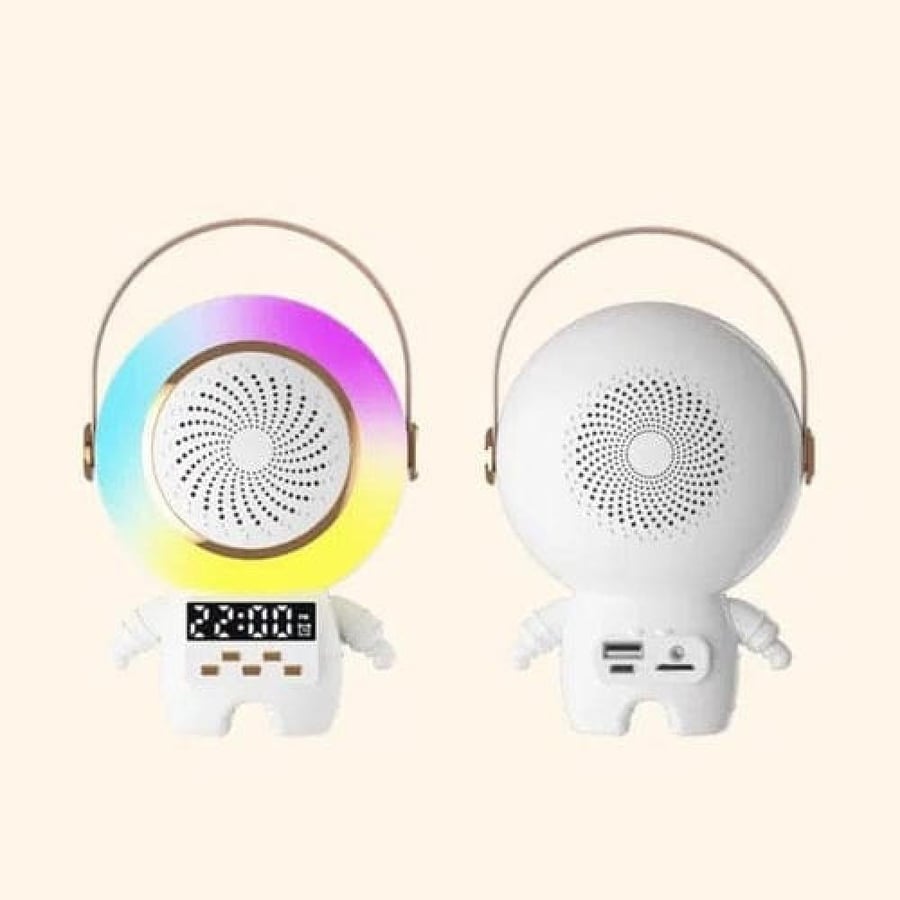 سماعة بلوتوث Astro مع ميكروفون وإضاءة RGB وساعة رقمية م/ HM-X64PRO