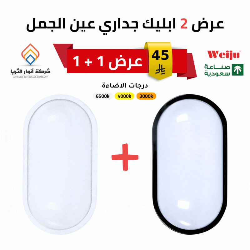 عرض 2 ابليك جداري عين الجمل LED خارجي 30 واط ماركة ويجو