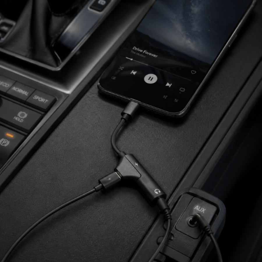 محول USB-C إلى USB-C وAUX 3.5 ملم للشحن والصوت م/ EAUC-12