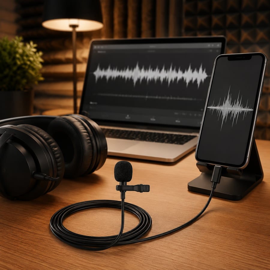 ميكروفون لافالير سلكي بمنفذ لايتنينج م/ GL-120