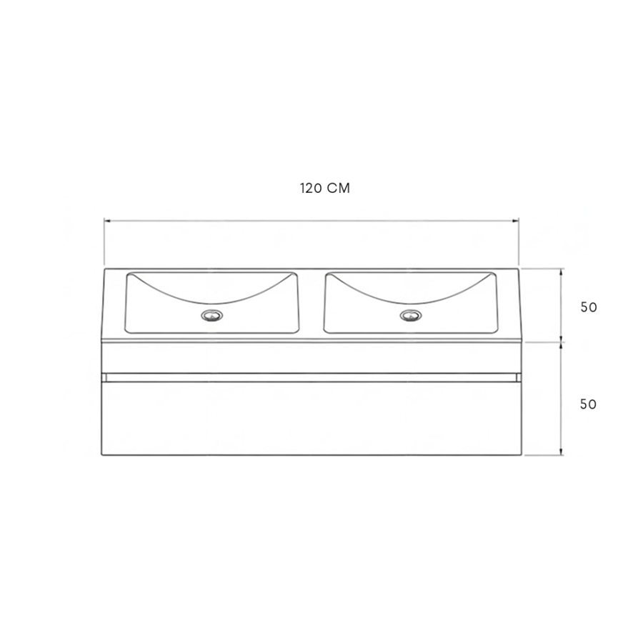 Porcelain sink 120cm hot bending with sliding door OS206 size 120cm color travertino light gray