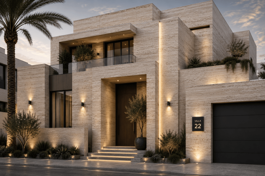 بورسلان عالي التحمل سماكة 2 سم ترافرتين بيج