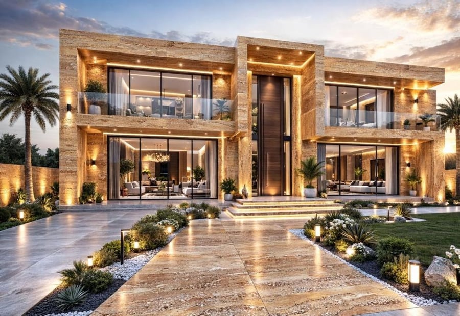 بورسلان عالي التحمل سماكة 2 سم ترافرتين