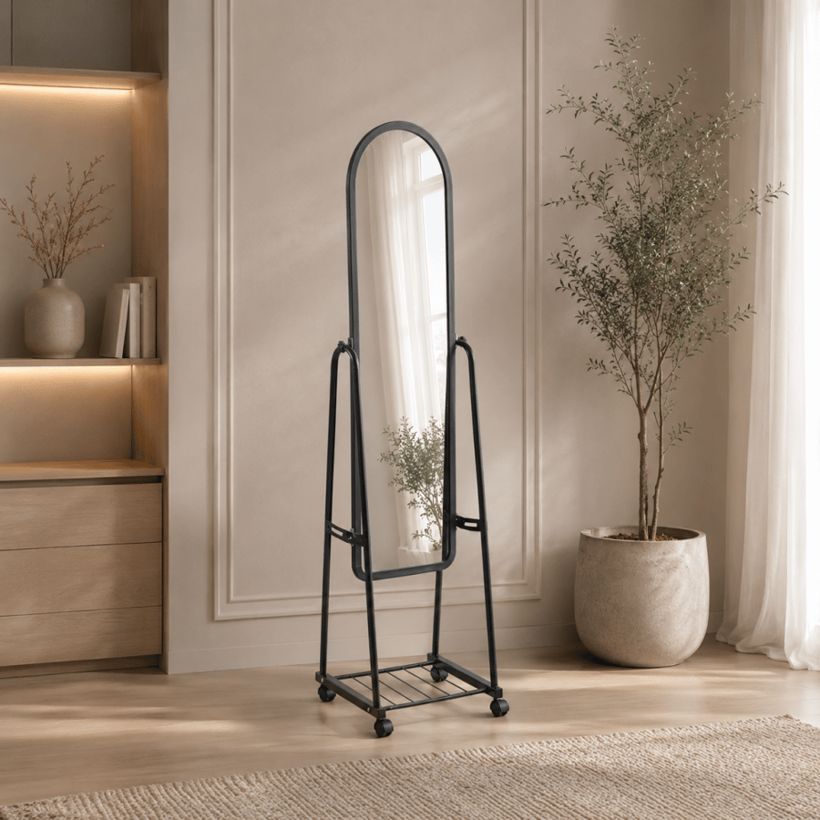 مراية ستاند اسودمقاس 158× 40 سم