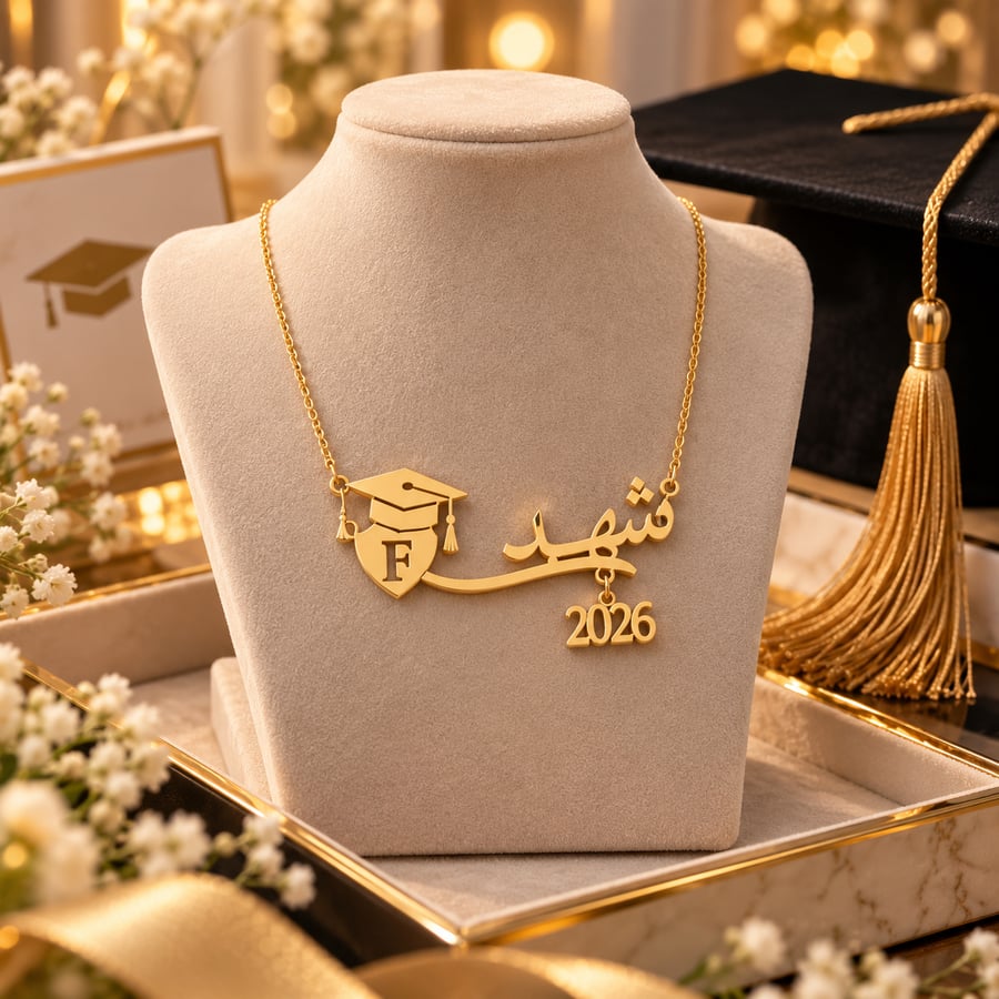 سلسال تخرج مطلي ذهب
