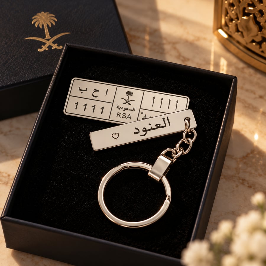 ميداليه  سياره  لوحة مع الاسم