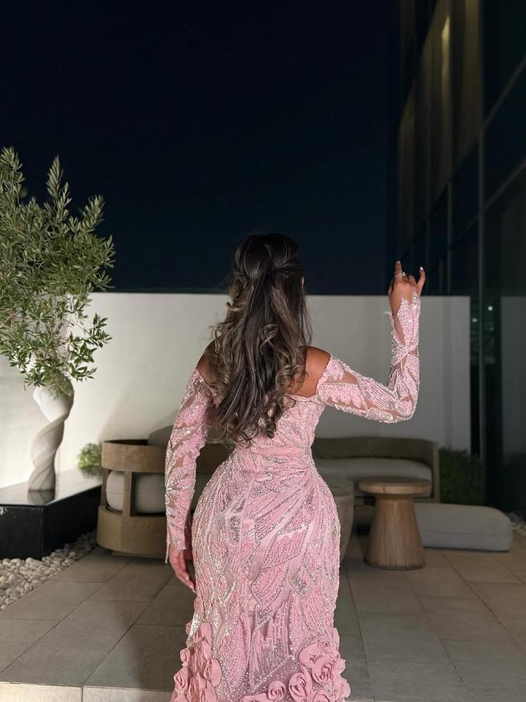 فستان سهره بنك تطريز يدوي