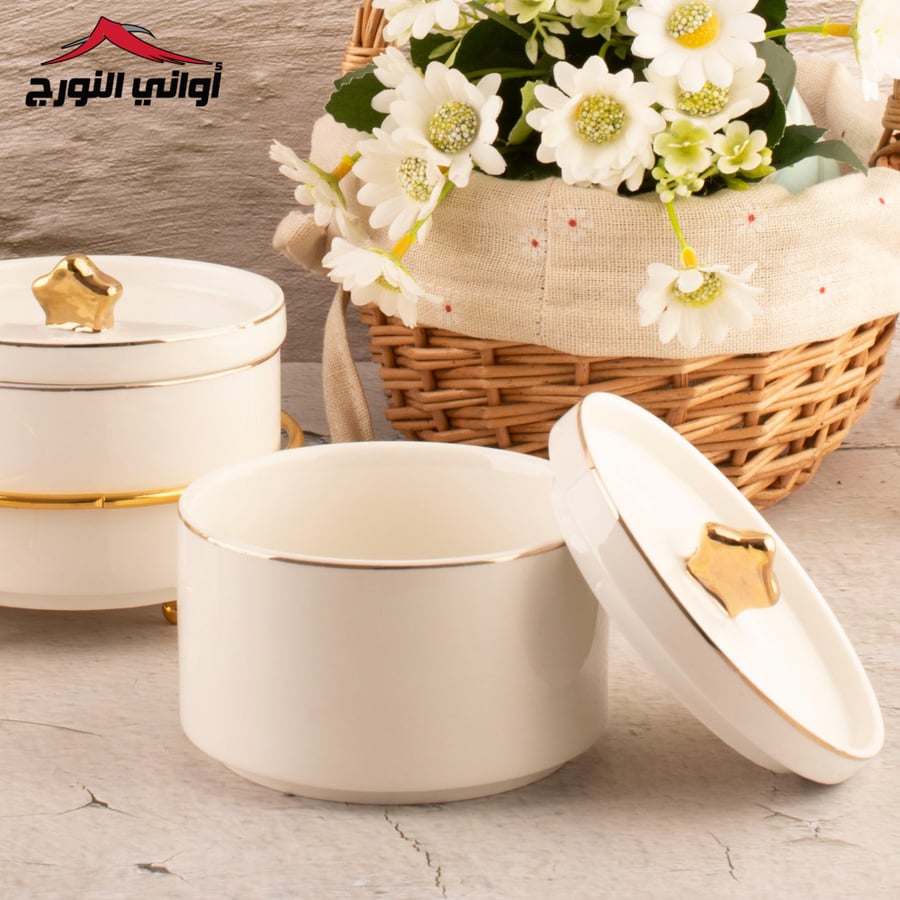 طقم مكسرات سداسي بستاند أبيض