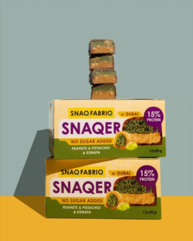 Snack Fabric Snickers chocolate Dubai pistachio and knafeh and peanut 50 grams