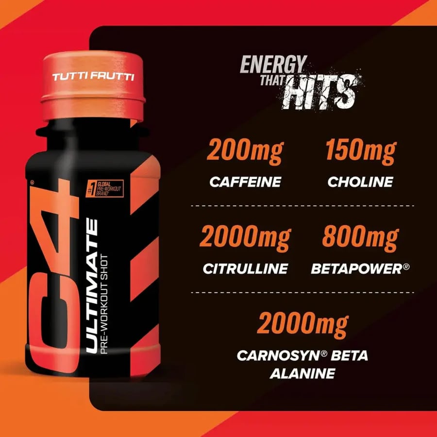 C4 Pre-Workout Teamed 60ml - Energy and Focus Before Exercises