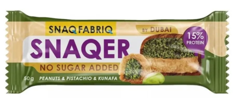 Snack Fabric Snickers chocolate Dubai pistachio and knafeh and peanut 50 grams