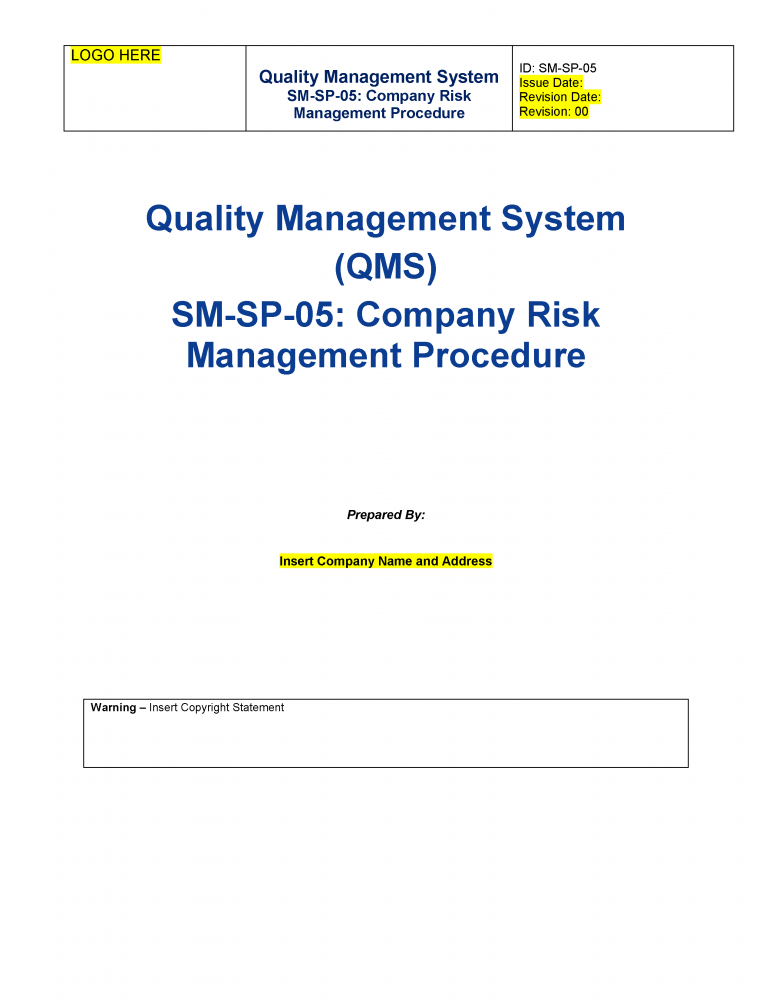 Company Risk Management