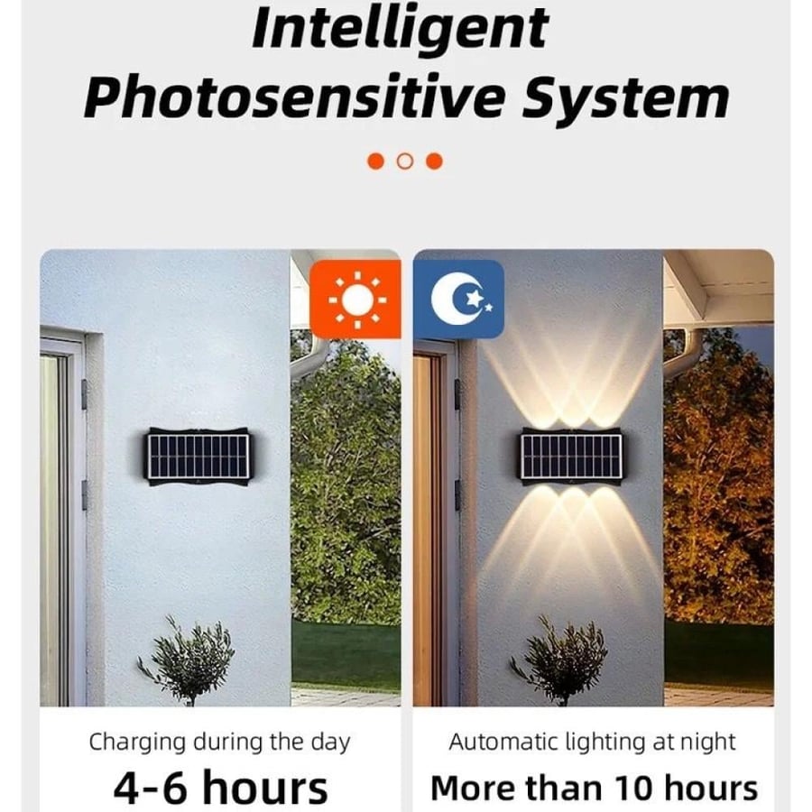كشاف ديكور 6 عدسات LED بإضاءة صفراء - للممرات والحدائق