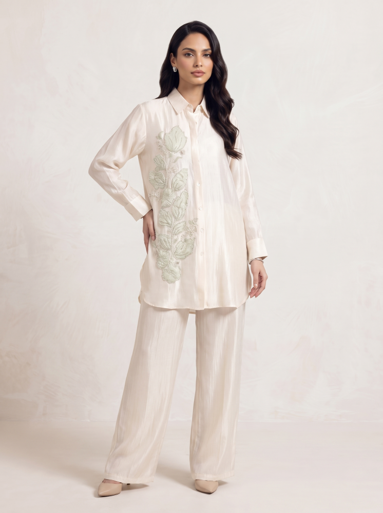 Crepe set with long blouse 469728