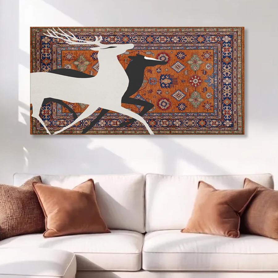 لوحة جدرايةفنية كانفس بتصميم سجاد مودرن