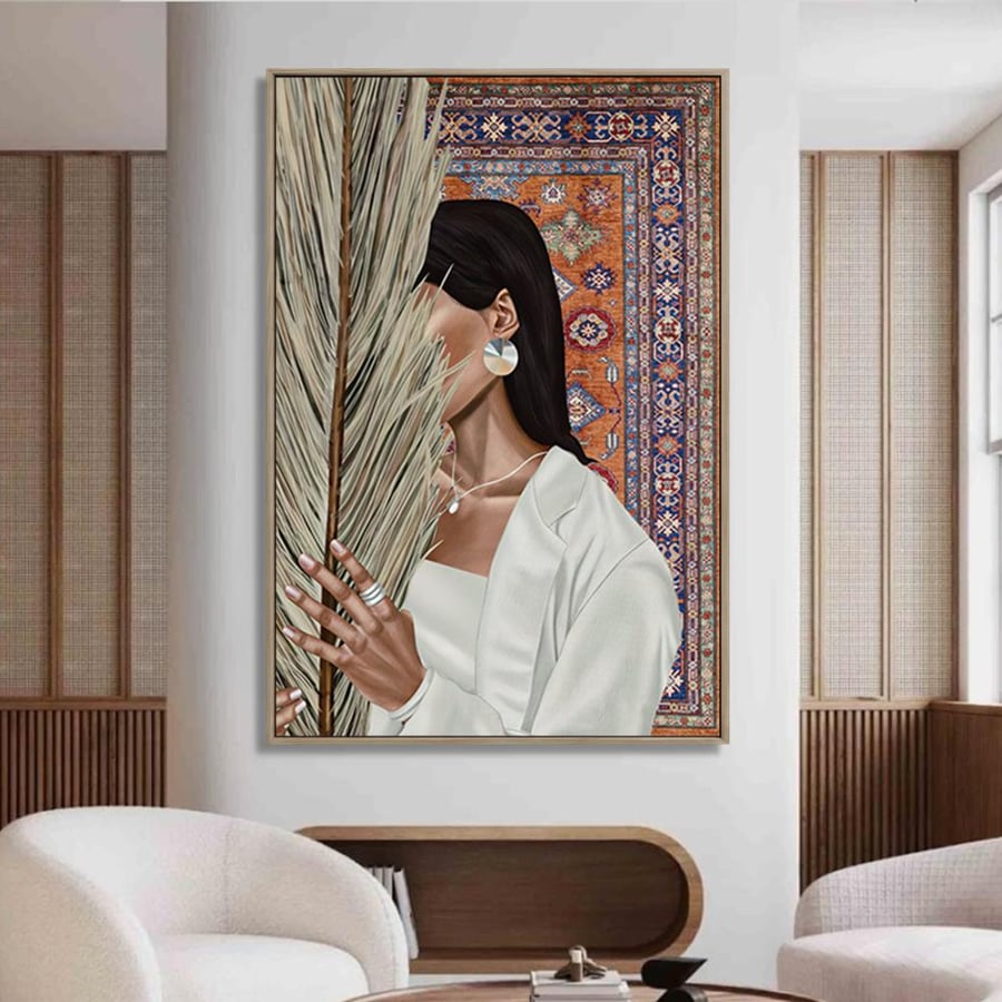 لوحة جدراية كانفس بتصميم بتصميم سجاد مودرن
