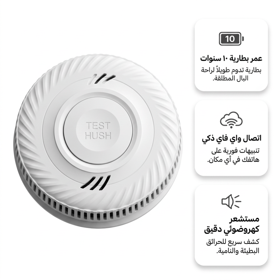جهاز إنذار حريق WI-FI عن طريق تطبيق جوال