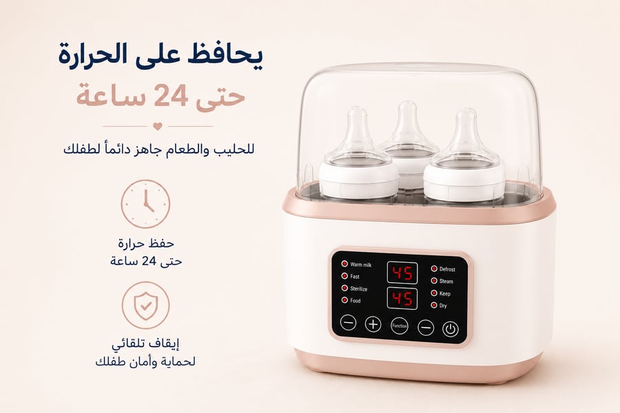 مارلا مول سخان زجاجات الاطفال بشاشة LCD